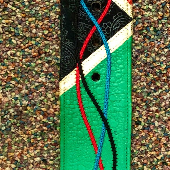 HARD TO FIND MULTI-COLOR LEATHER BELT -DESIGNER main image 9